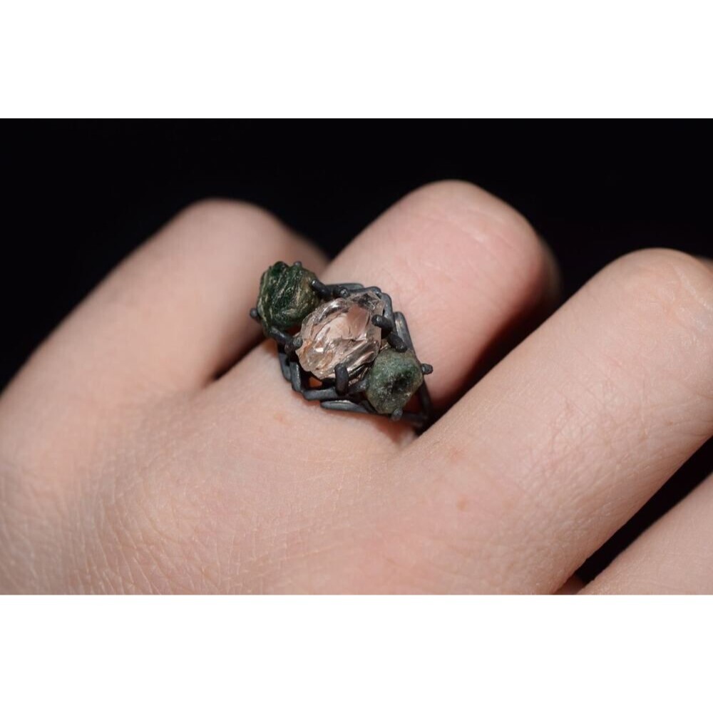 Rough Emerald Ring Size 5 6 7 8 9 10 11 12